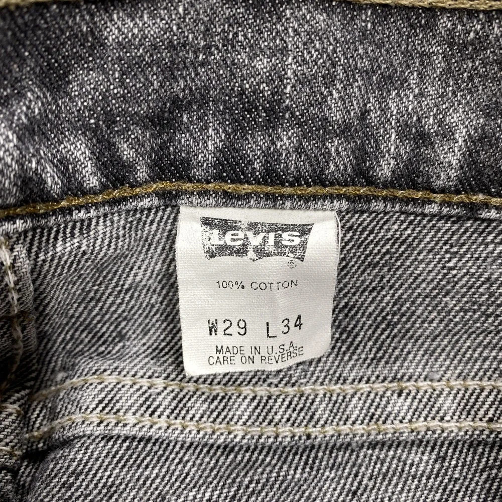 Vintage Levis 550‎ Jeans Mens 29x31 Gray Relaxed Tapered Leg Denim Made USA 90s